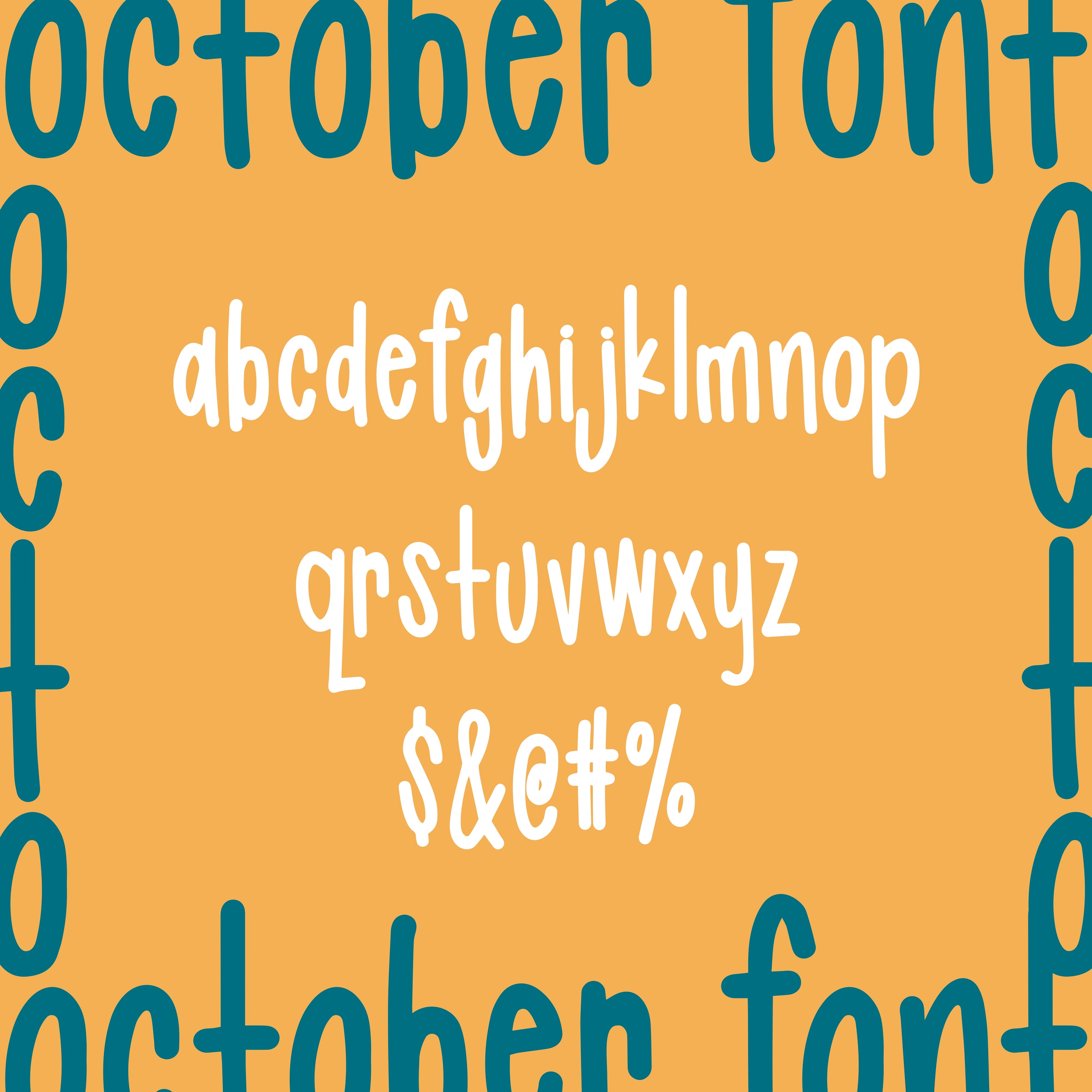 October Lettering Vector Background October Font – Bleed Kreative