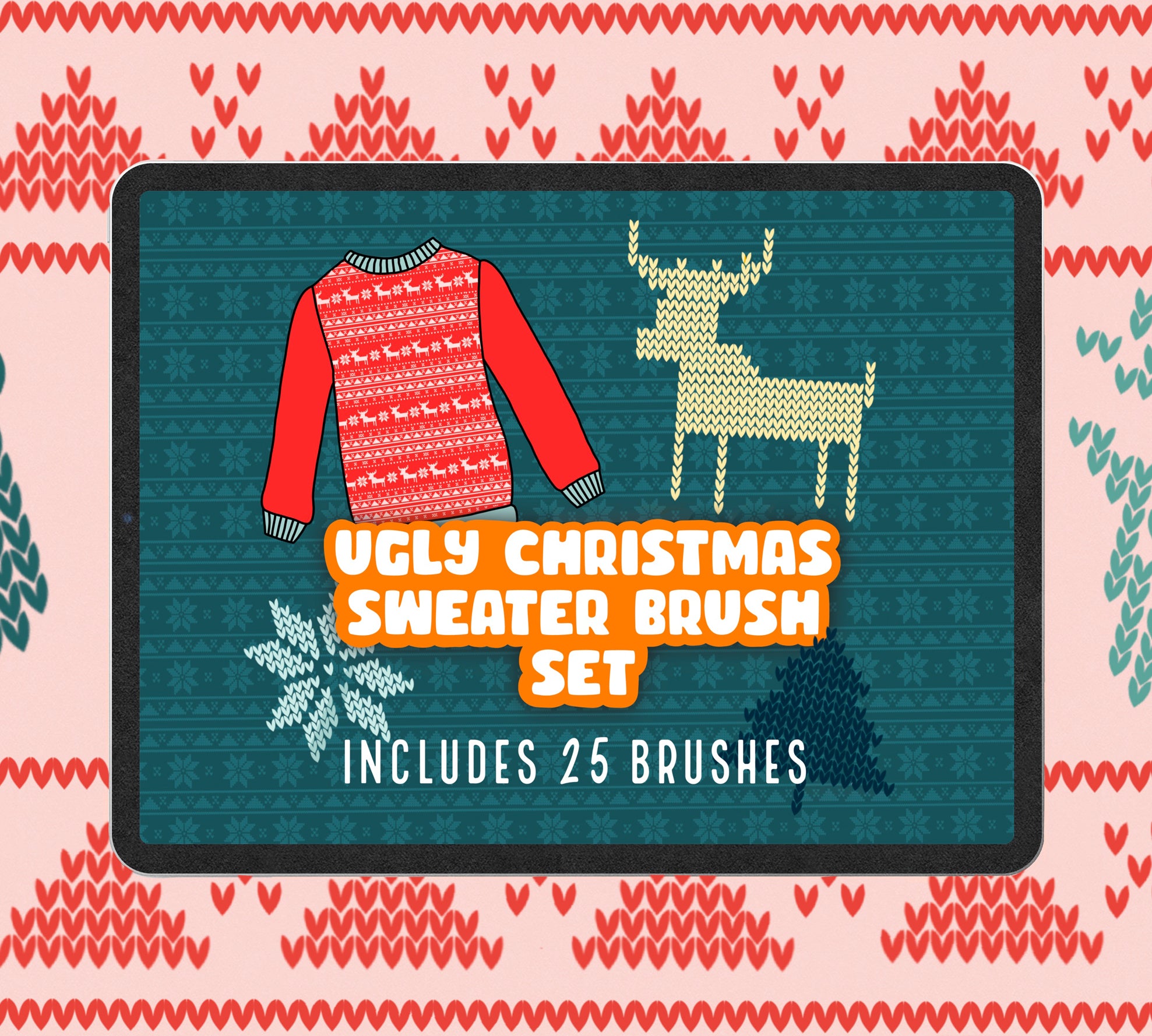 Ugly Christmas Sweater Brushes for Procreate
