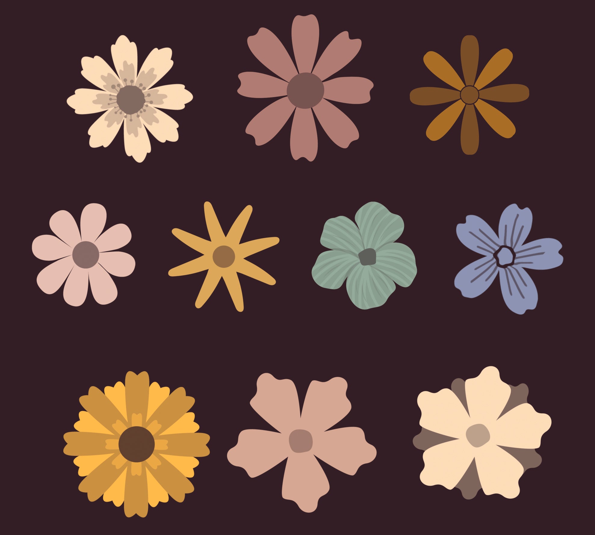 Floral Brush Set